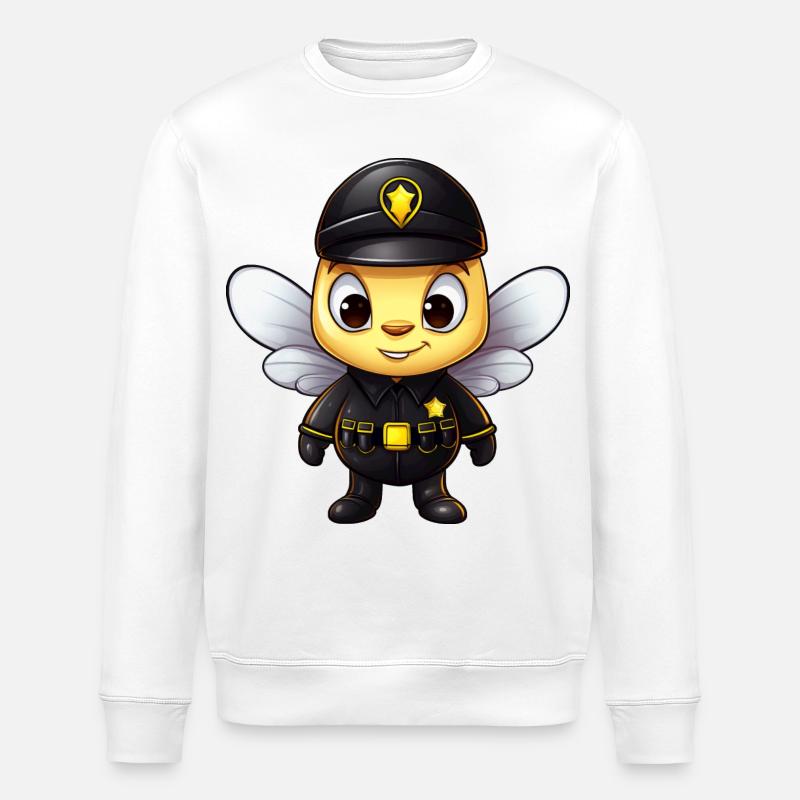 Bienen Polizei - Stanley/Stella Unisex Bio-Sweatshirt ROLLER - Weiß