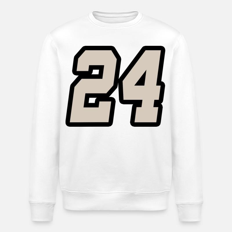 Nummer vierundzwanzig 24 - Stanley/Stella Unisex Bio-Sweatshirt ROLLER - Weiß