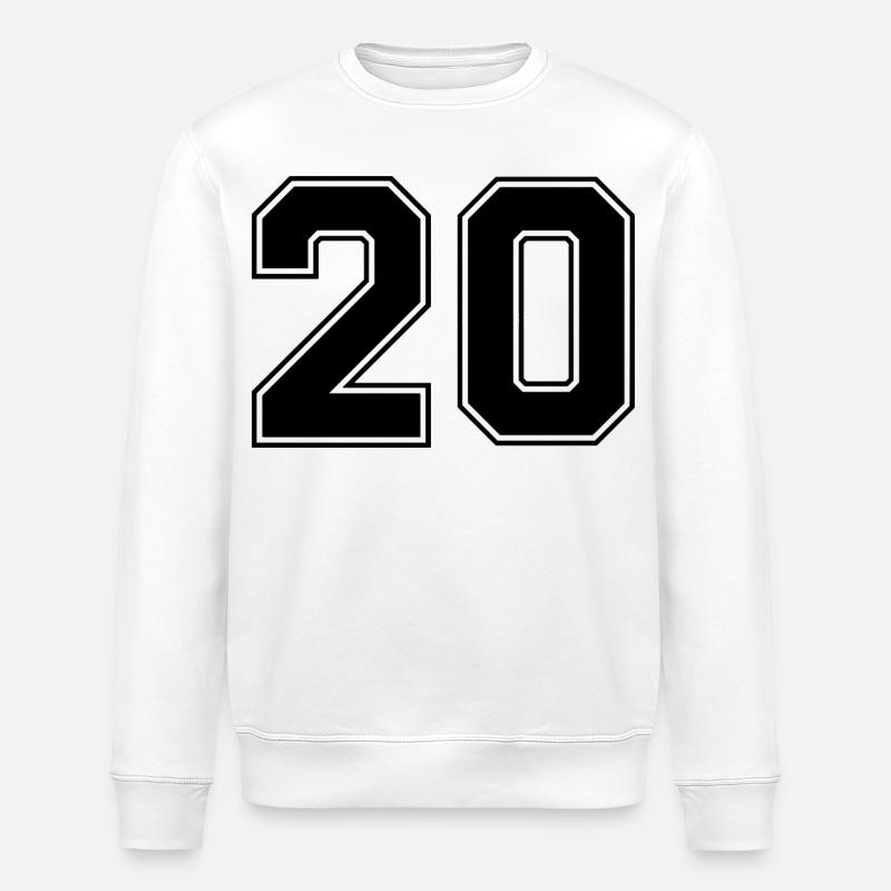 Nummer zwanzig 20 - Stanley/Stella Unisex Bio-Sweatshirt ROLLER - Weiß