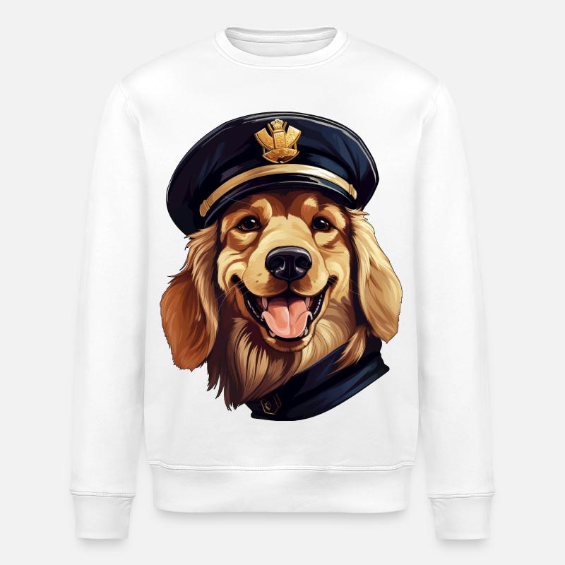 Hunde Polizei - Stanley/Stella Unisex Bio-Sweatshirt ROLLER - Weiß