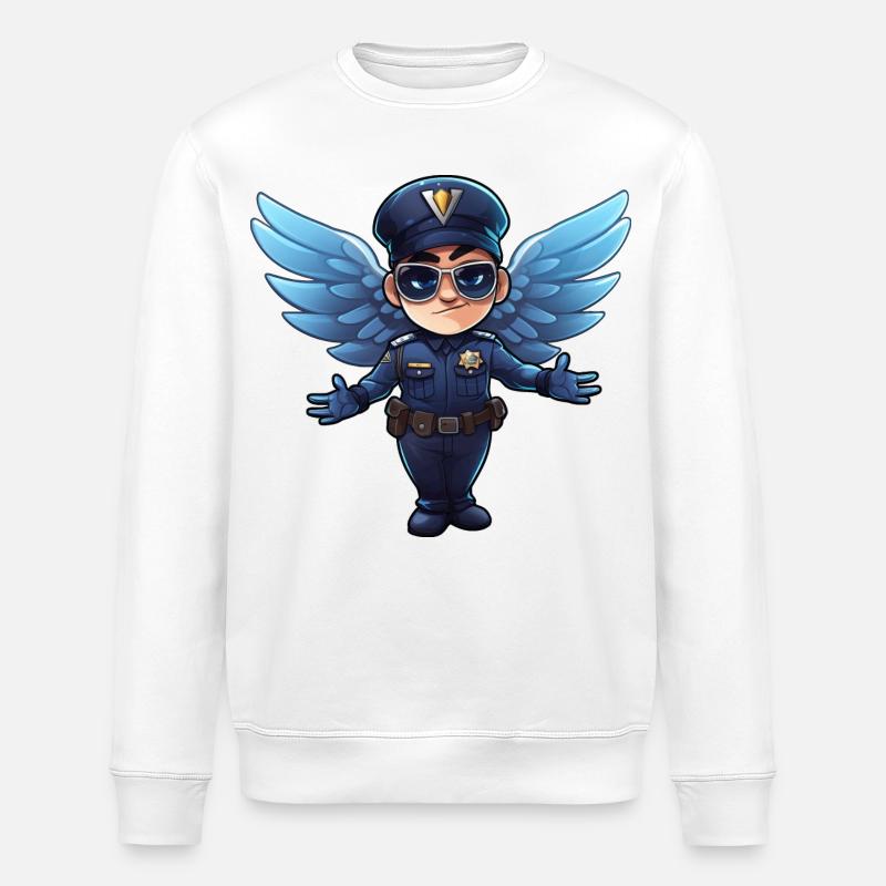 Ange policier - Sweat bio ROLLER Stanley/Stella Unisexe - blanc