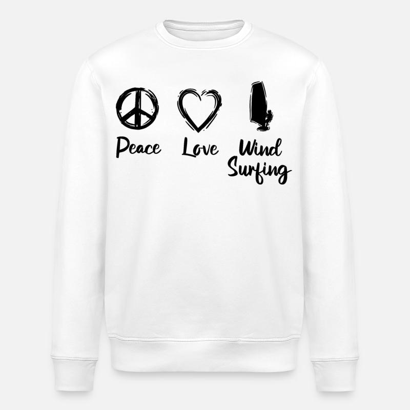Windsurfen Motivation - Stanley/Stella Unisex Bio-Sweatshirt ROLLER - Weiß