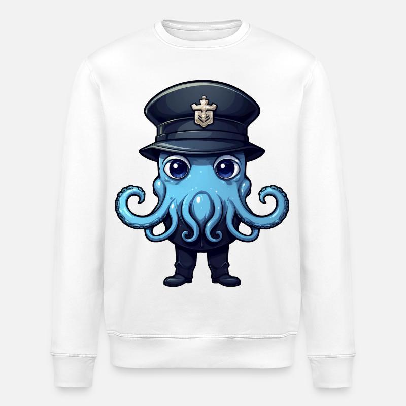 Polizei Tintenfisch - Stanley/Stella Unisex Bio-Sweatshirt ROLLER - Weiß