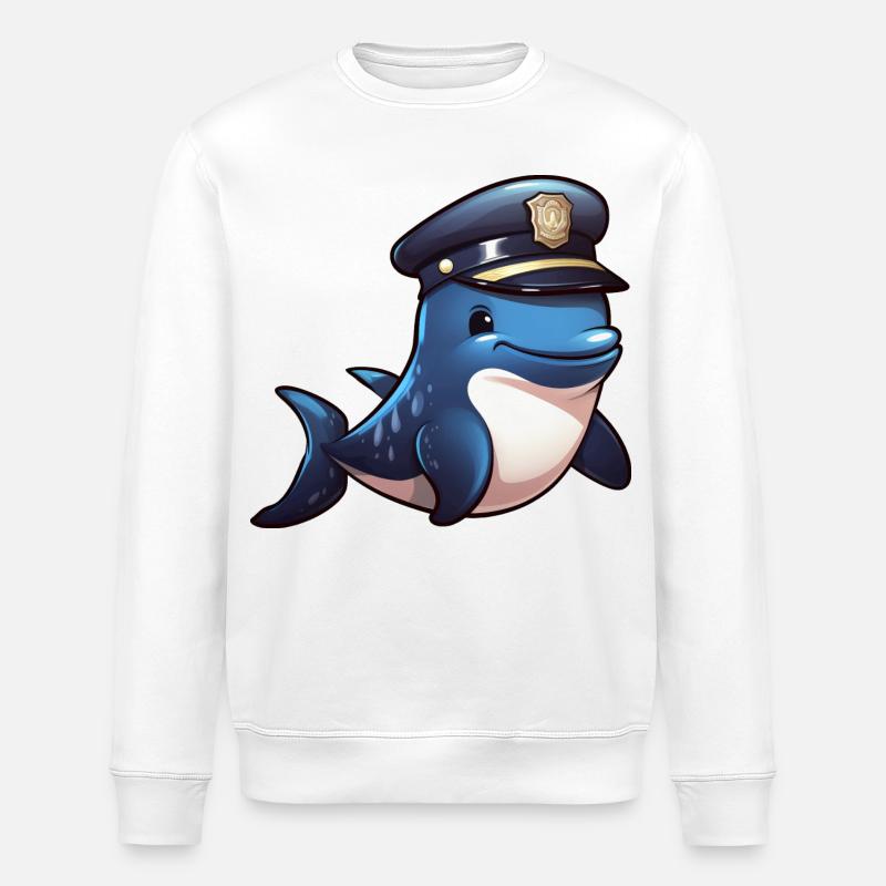 Polizei Wal - Stanley/Stella Unisex Bio-Sweatshirt ROLLER - Weiß