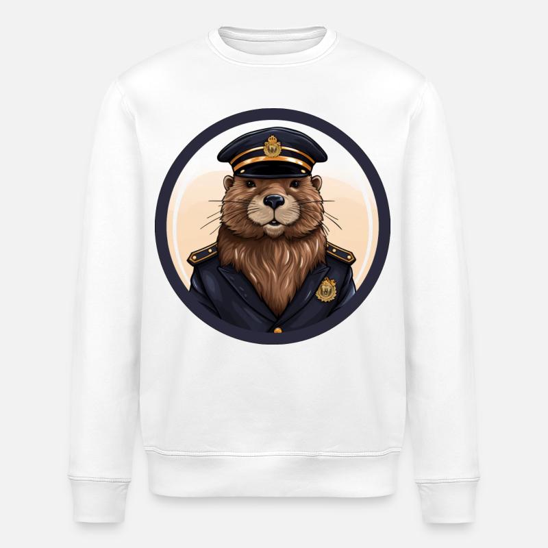 Biber Polizei - Stanley/Stella Unisex Bio-Sweatshirt ROLLER - Weiß