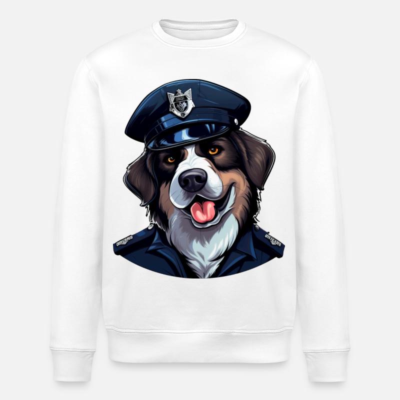 Hunde Polizei - Stanley/Stella Unisex Bio-Sweatshirt ROLLER - Weiß
