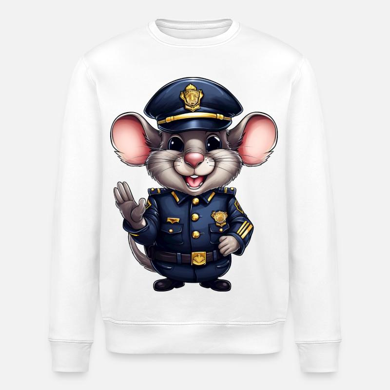 Polizei Ratte - Stanley/Stella Unisex Bio-Sweatshirt ROLLER - Weiß