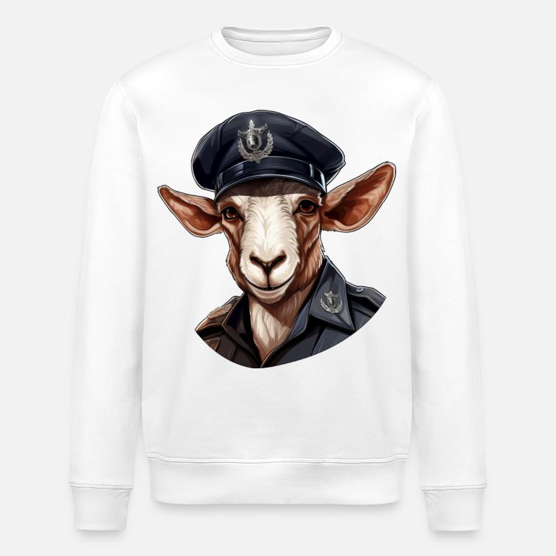 Ziegen Polizei - Stanley/Stella Unisex Bio-Sweatshirt ROLLER - Weiß