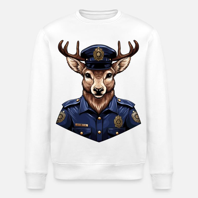 Hirsch Polizei - Stanley/Stella Unisex Bio-Sweatshirt ROLLER - Weiß