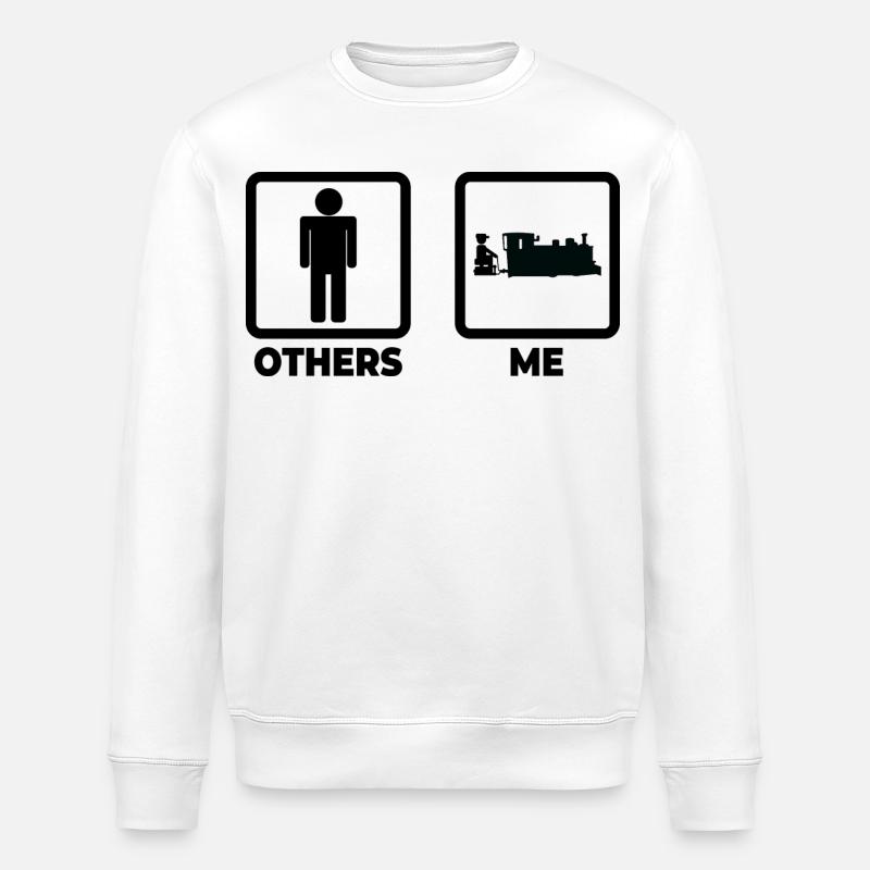 Leben eines Eisenbahners - Stanley/Stella Unisex Bio-Sweatshirt ROLLER - Weiß
