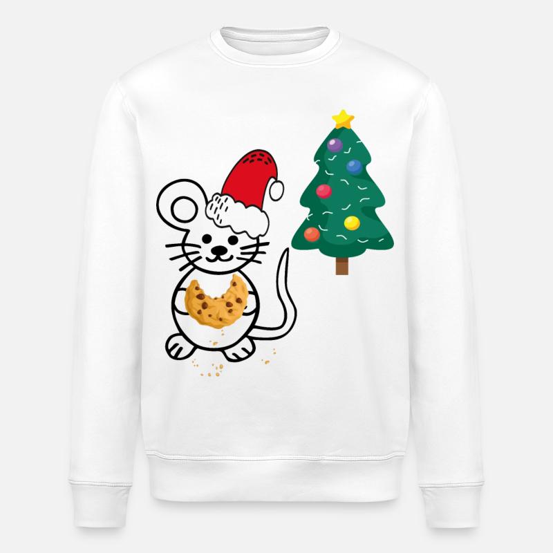 Noël, Arbre De Noël, Souris - Sweat bio ROLLER Stanley/Stella Unisexe - blanc