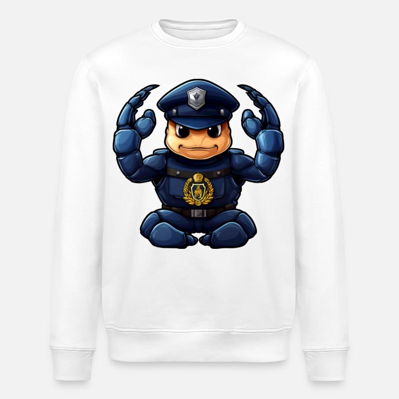 Skorpion Polizist - Stanley/Stella Unisex Bio-Sweatshirt ROLLER - Weiß