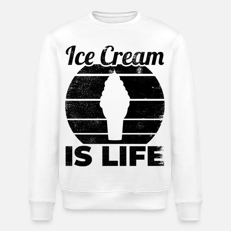 Eisverkäufer Spruch - Stanley/Stella Unisex Bio-Sweatshirt ROLLER - Weiß