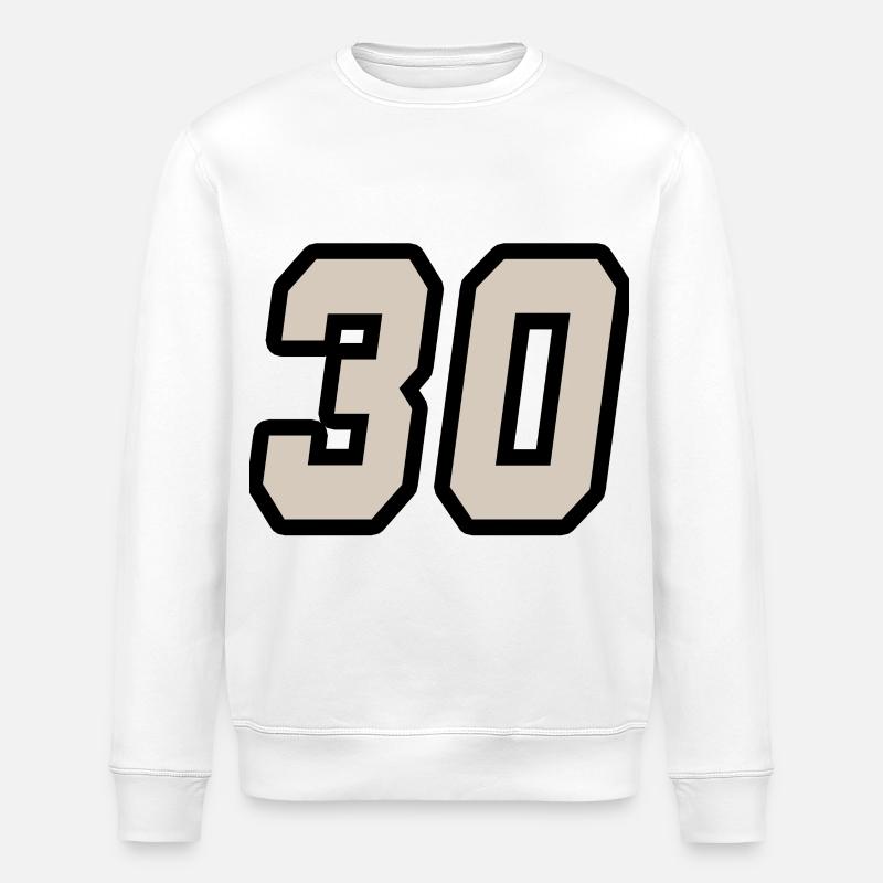 NUMMER DREISSIG 30 - Stanley/Stella Unisex Bio-Sweatshirt ROLLER - Weiß