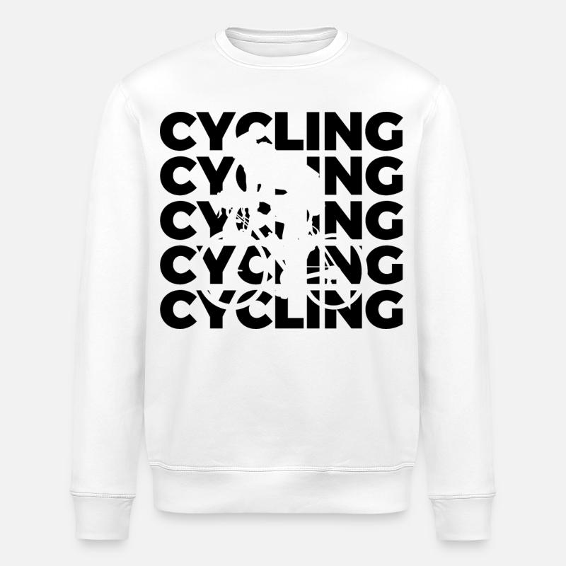 Lustiger Radfahrer - Stanley/Stella Unisex Bio-Sweatshirt ROLLER - Weiß