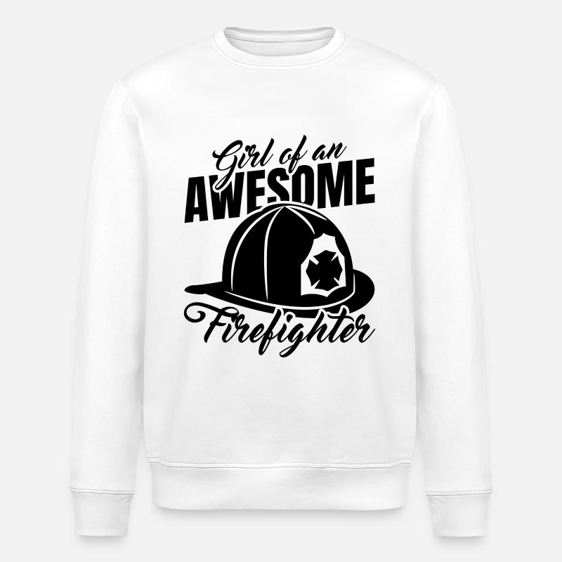 Fille pompier - Sweat bio ROLLER Stanley/Stella Unisexe - blanc