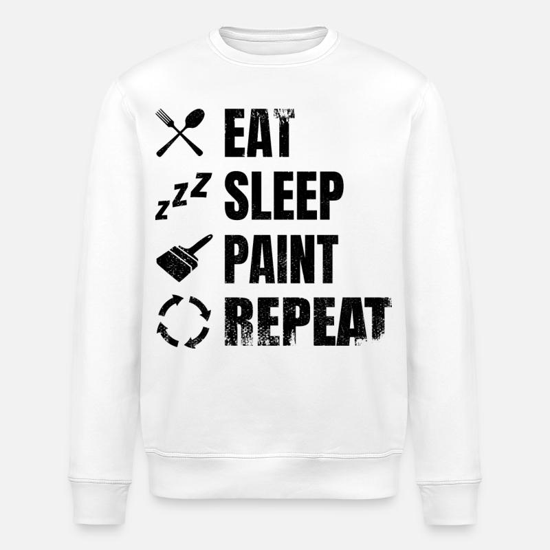 Maler Zeitplan - Stanley/Stella Unisex Bio-Sweatshirt ROLLER - Weiß