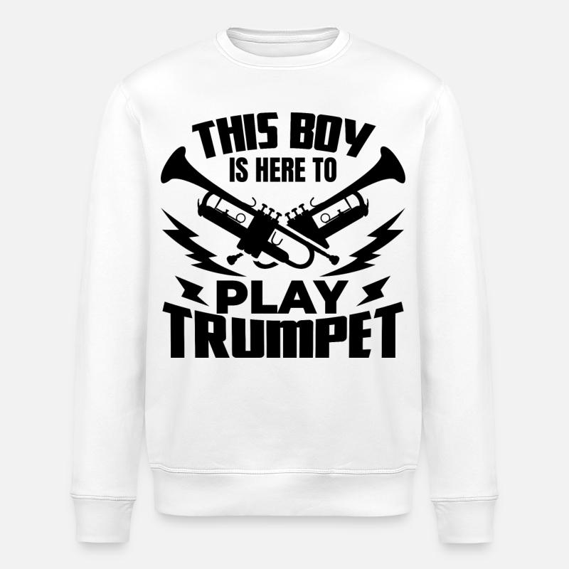 Trompeterjunge - Stanley/Stella Unisex Bio-Sweatshirt ROLLER - Weiß