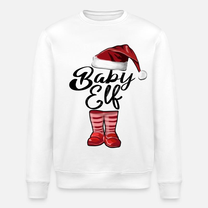 Bébé Elfe – Douce Conception de Noël - Sweat bio ROLLER Stanley/Stella Unisexe - blanc