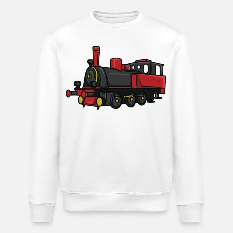 Eisenbahn Kinder - Stanley/Stella Unisex Bio-Sweatshirt ROLLER - Weiß