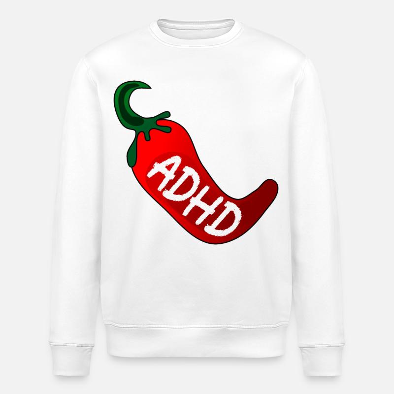 NEUORDIVERSITY ADHD PEPERONI - Sweat bio ROLLER Stanley/Stella Unisexe - blanc