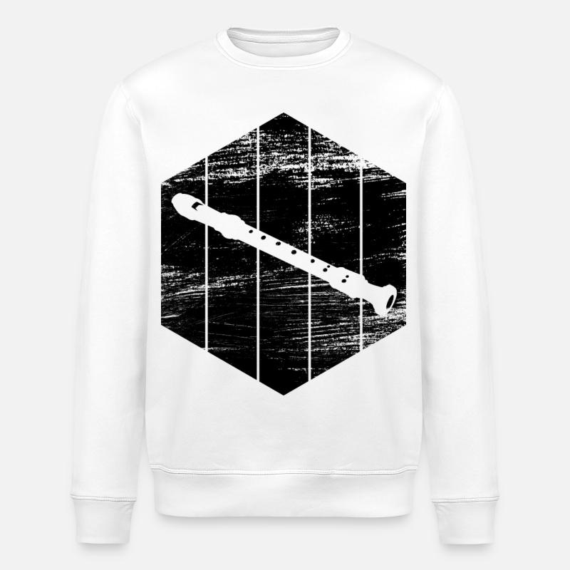 Flûte - Sweat bio ROLLER Stanley/Stella Unisexe - blanc