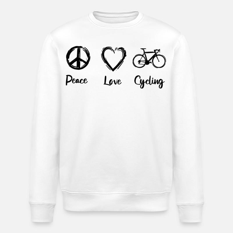 Cyclist routine - Stanley/Stella ROLLER Unisex Organic Sweatshirt - white