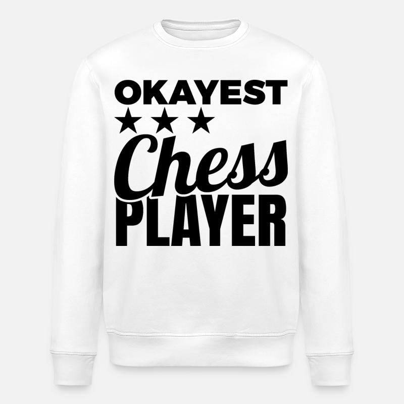 Funny Chess Player - Stanley/Stella ROLLER Unisex Organic Sweatshirt - white