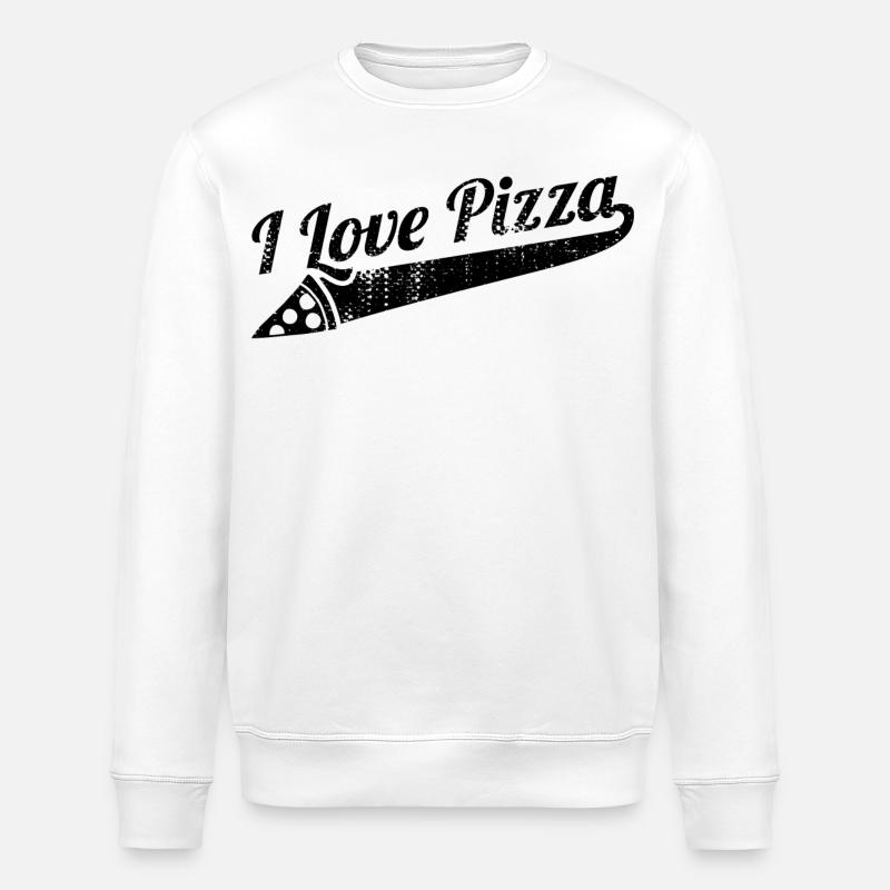 Citation d’un passionné de pizza - Sweat bio ROLLER Stanley/Stella Unisexe - blanc