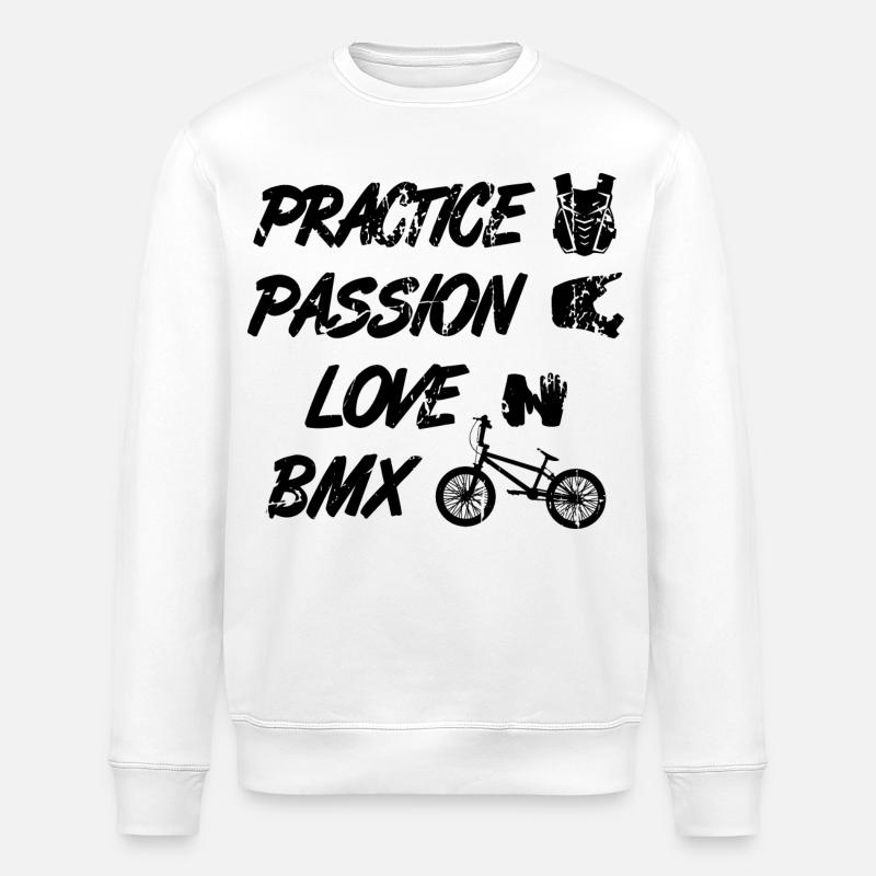 Passion Amour BMX - Sweat bio ROLLER Stanley/Stella Unisexe - blanc