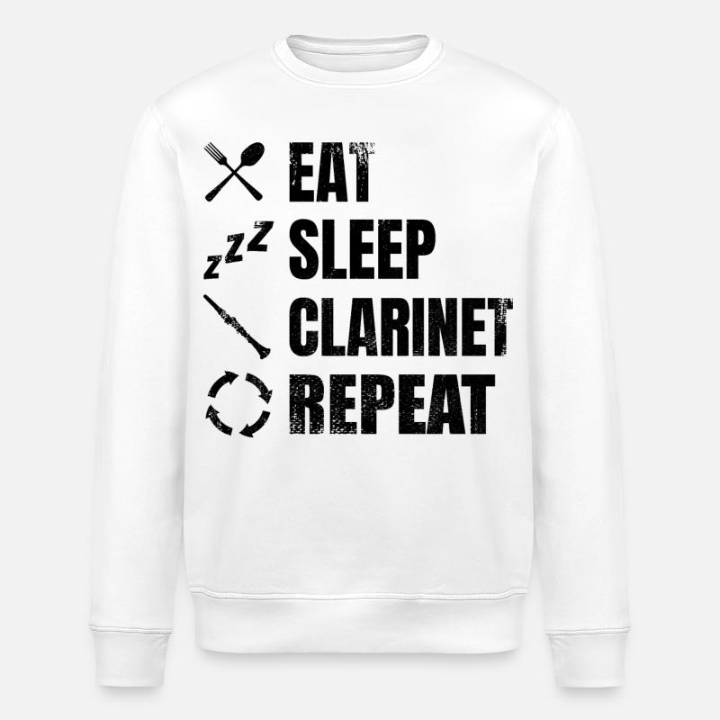 Routine quotidienne du clarinettiste - Sweat bio ROLLER Stanley/Stella Unisexe - blanc