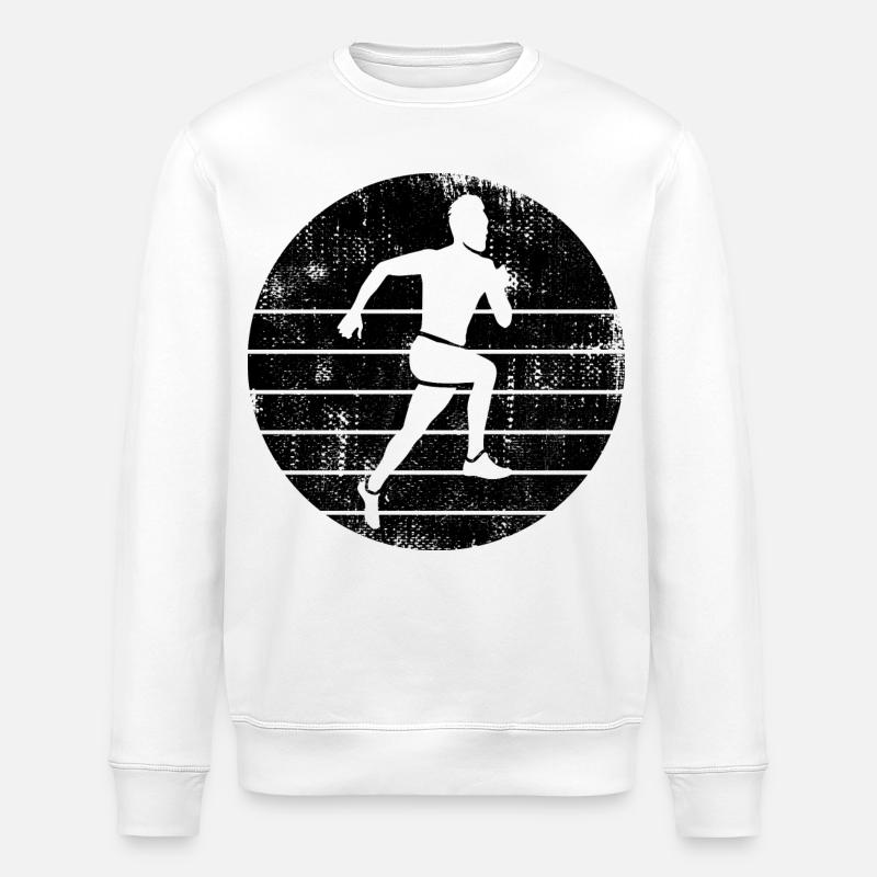 Läufer Skizze - Stanley/Stella Unisex Bio-Sweatshirt ROLLER - Weiß