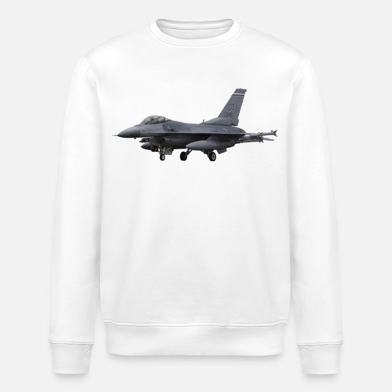 F-16 Fighting Falcon - Stanley/Stella Unisex Bio-Sweatshirt ROLLER - Weiß