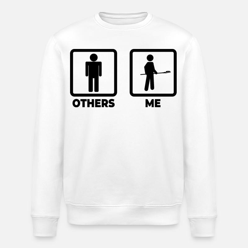 Lustige Bäcker Karikatur - Stanley/Stella Unisex Bio-Sweatshirt ROLLER - Weiß