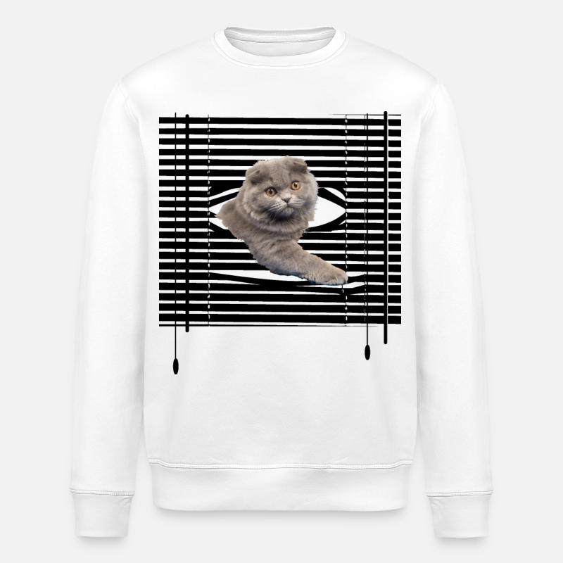 Mon chat s'évade - Sweat bio ROLLER Stanley/Stella Unisexe - blanc