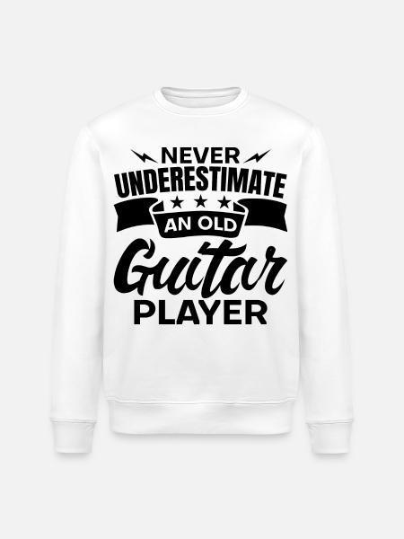 Old Guitarist - Stanley/Stella ROLLER Unisex Organic Sweatshirt - white