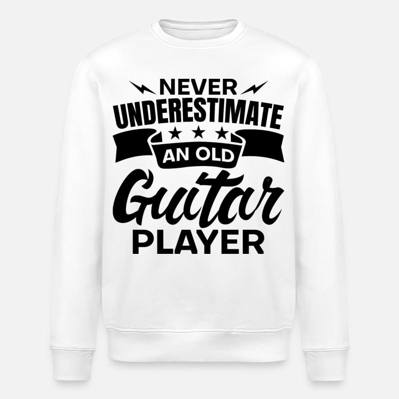 Old Guitarist - Stanley/Stella ROLLER Unisex Organic Sweatshirt - white