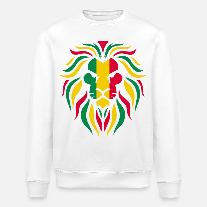 Reggae Rasta Lion - Sweat bio ROLLER Stanley/Stella Unisexe - blanc