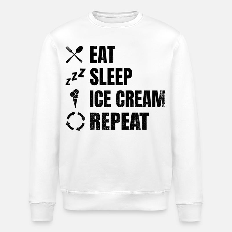 Amateurs de crème glacée - Sweat bio ROLLER Stanley/Stella Unisexe - blanc