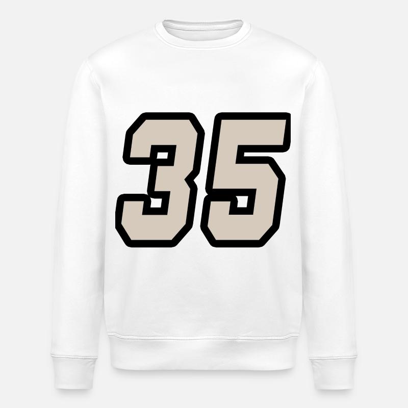 Nummer fünfunddreißig 35 - Stanley/Stella Unisex Bio-Sweatshirt ROLLER - Weiß
