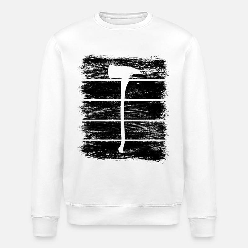 Hache de pompier - Sweat bio ROLLER Stanley/Stella Unisexe - blanc