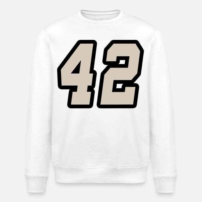 Nummer zweiundvierzig 42 - Stanley/Stella Unisex Bio-Sweatshirt ROLLER - Weiß