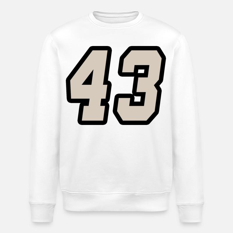 Nummer dreiundvierzig 43 - Stanley/Stella Unisex Bio-Sweatshirt ROLLER - Weiß