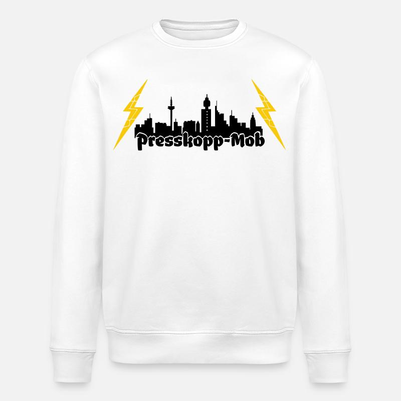 Presskopp Mob - ffm Skyline - Stanley/Stella Unisex Bio-Sweatshirt ROLLER - Weiß