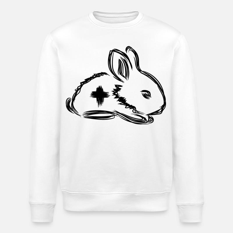 Rabbit First Aid - Stanley/Stella ROLLER Unisex Organic Sweatshirt - white