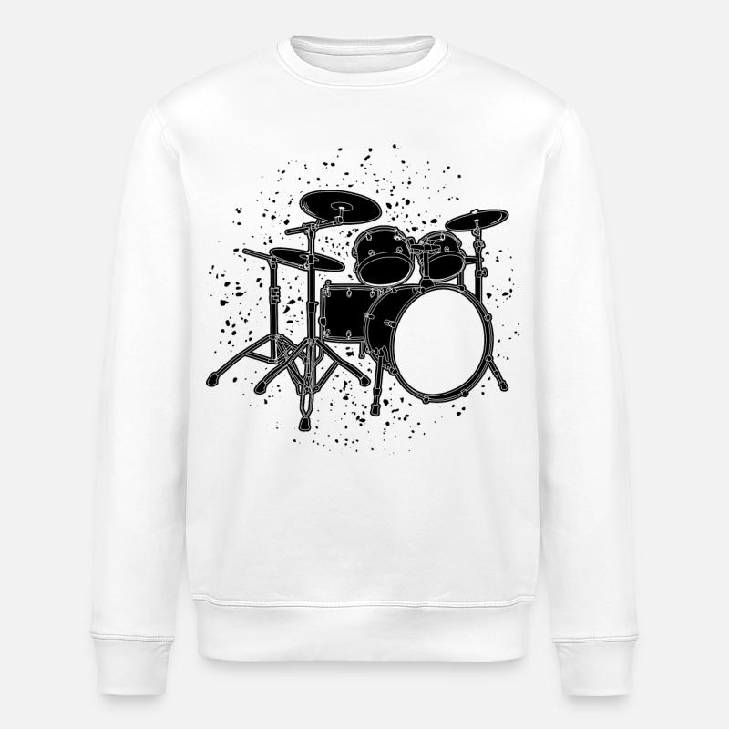 Schlagzeug - Stanley/Stella Unisex Bio-Sweatshirt ROLLER - Weiß