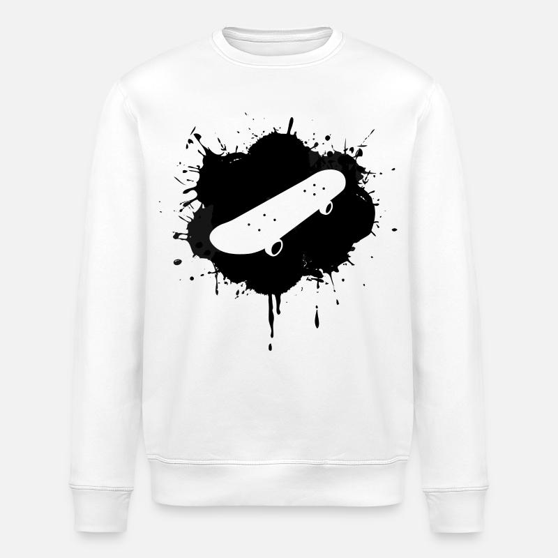 Skateboard - Sweat bio ROLLER Stanley/Stella Unisexe - blanc