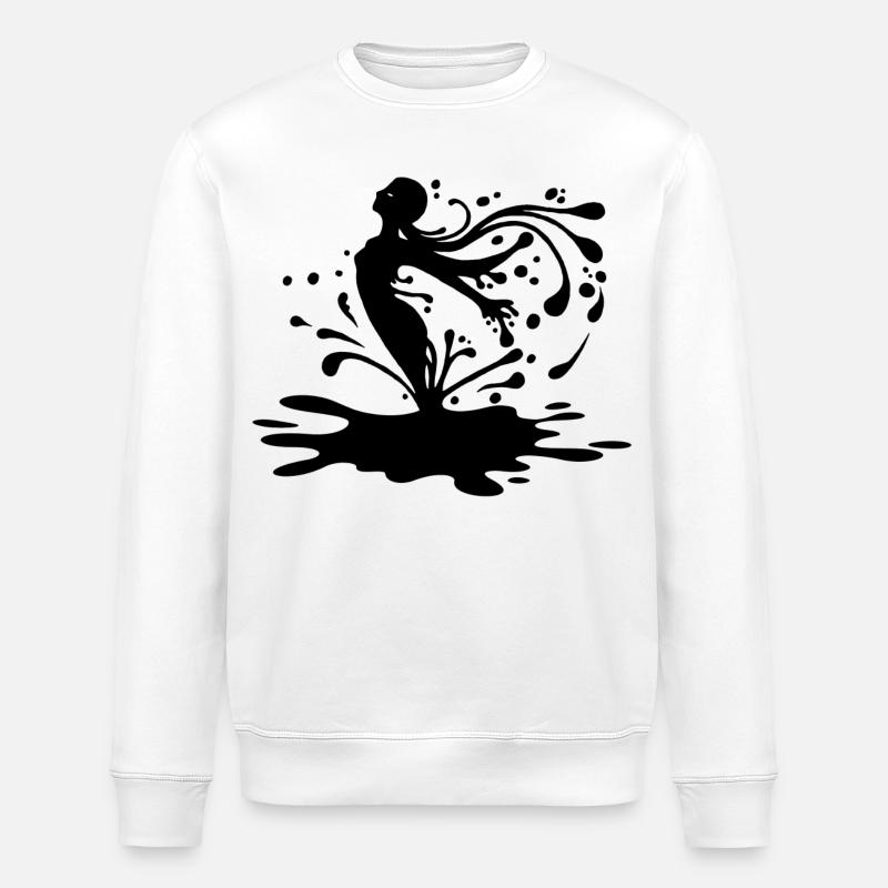 Silhouette und Tusche - Stanley/Stella Unisex Bio-Sweatshirt ROLLER - Weiß