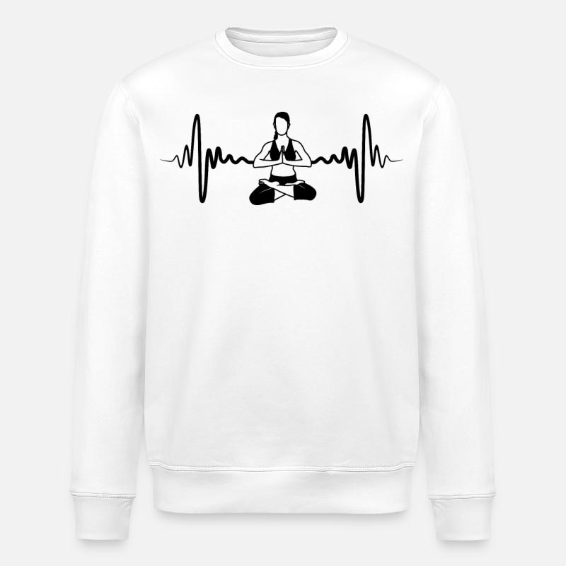 Yogini Herzlinie - Stanley/Stella Unisex Bio-Sweatshirt ROLLER - Weiß