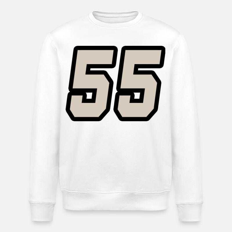 Nummer fünfundfünfzig 55 - Stanley/Stella Unisex Bio-Sweatshirt ROLLER - Weiß